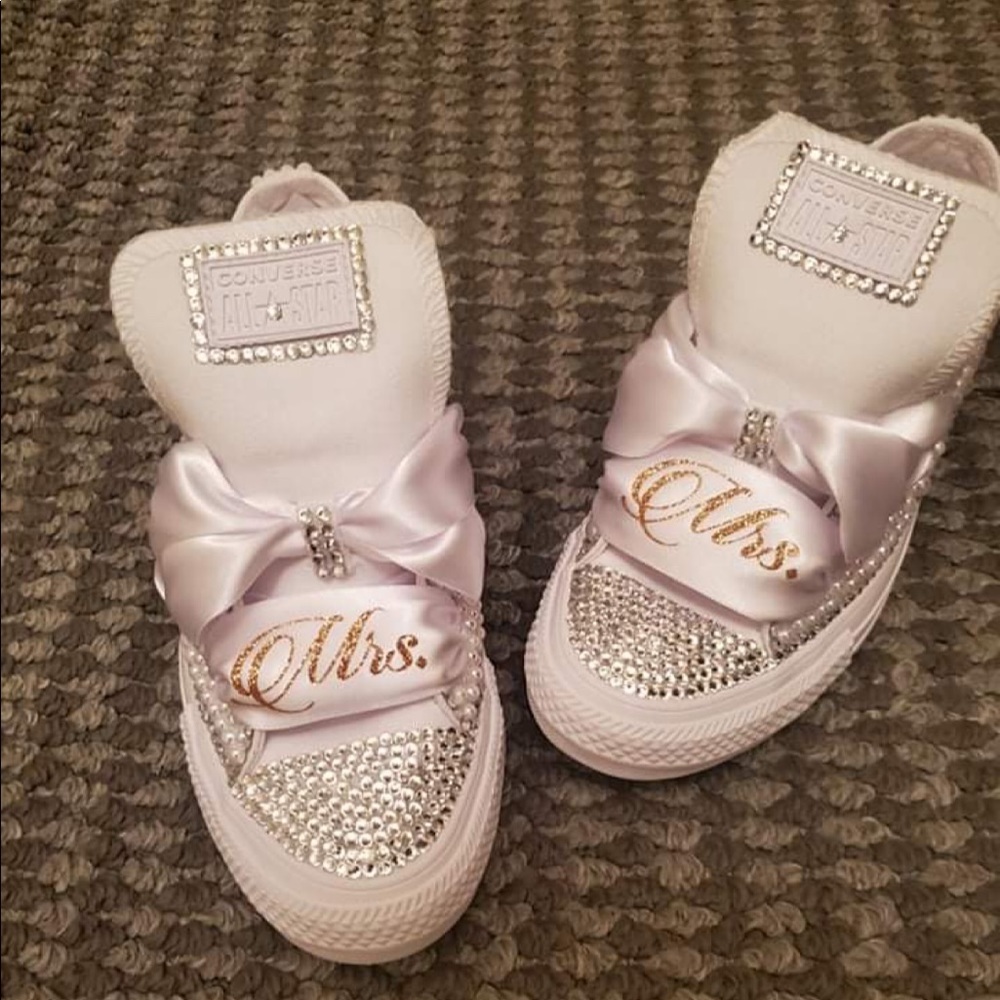 Brand New Blinged Converse size 7